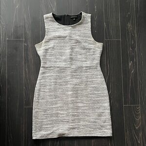 Banana Republic Black and White Textured Mini Dress